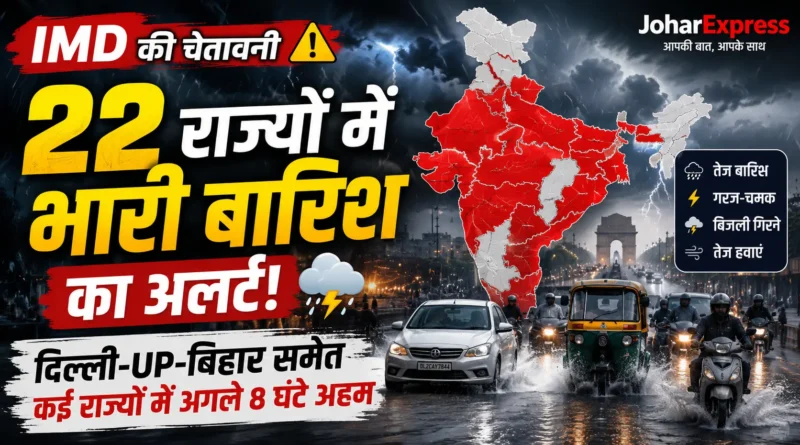 22 राज्यों में भारी बारिश का अलर्ट IMD Weather Update दिल्ली यूपी बिहार झारखंड