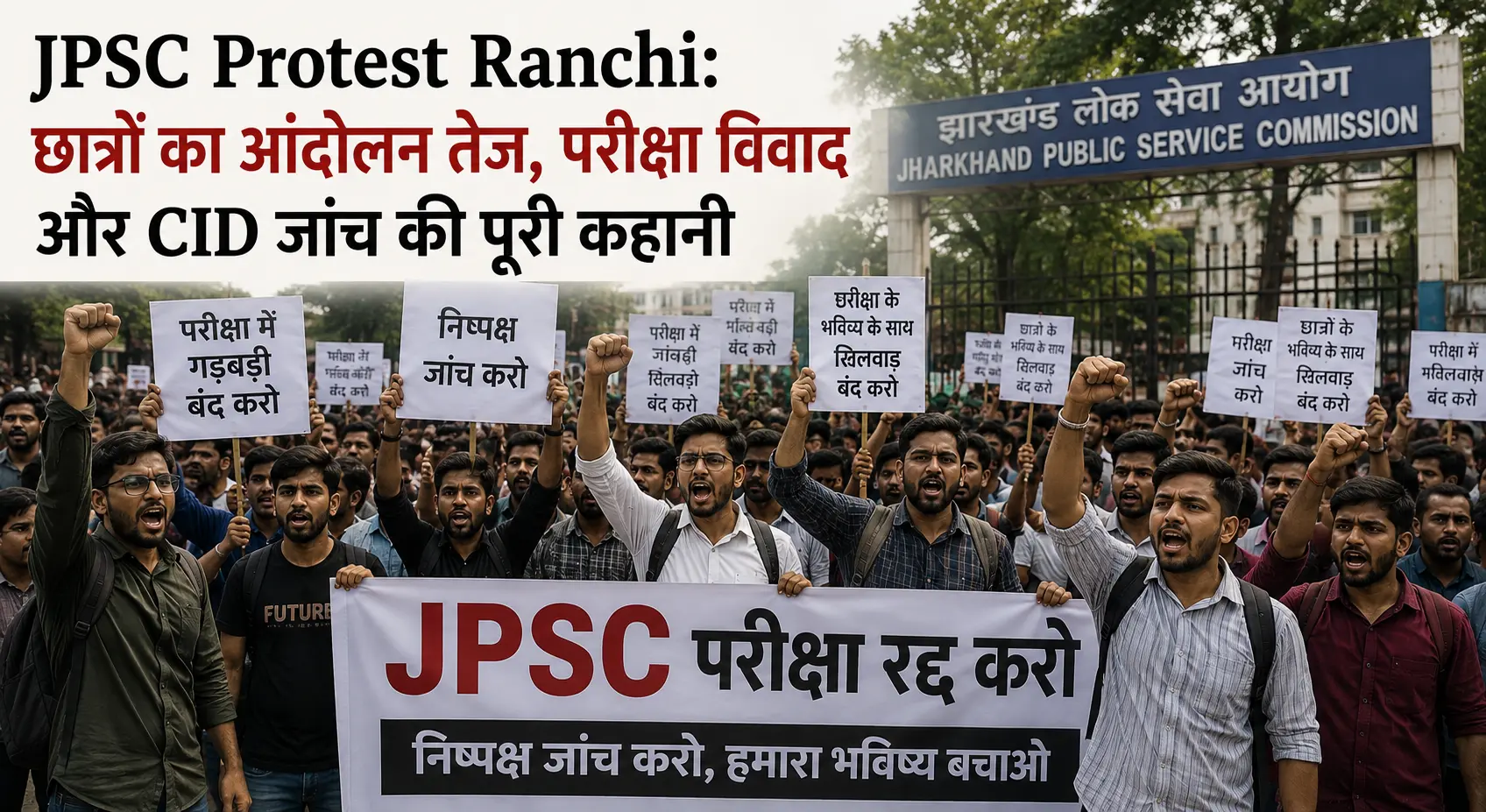 JPSC Protest Ranchi – छात्रों का आंदोलन और CID जांच